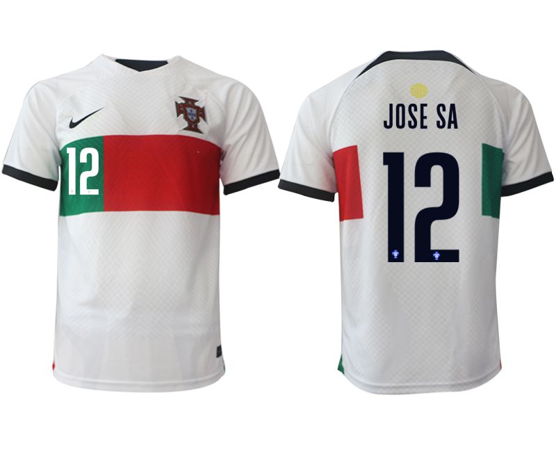 Men 2022 World Cup National Team Portugal away aaa versio white #12 Soccer Jersey->portugal jersey->Soccer Country Jersey
